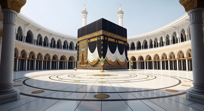The sacred kaaba in mecca a central focus of islamic faith