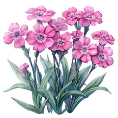 watercolor of Achillea Flower, vector, isolated on a white background. © azendia