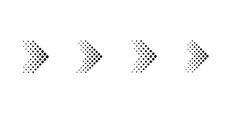 Four dotted arrows depicting increasing movement or progression