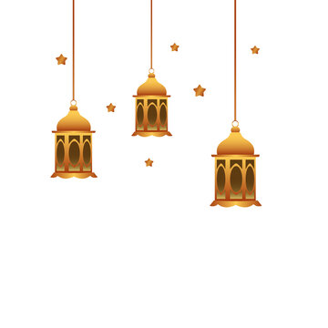 Islamic Hanging Lantern Ramadan Decoration Set