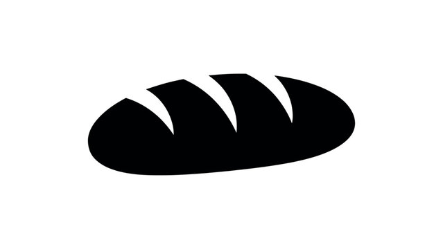 Bread Loaf Silhouette Icon Minimal Bakery