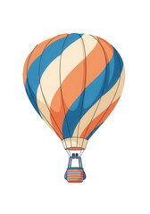 Naklejka premium Colorful hot air balloon with transparent background