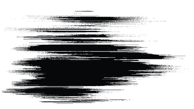 Glitchy distorted digital noise error illustration abstract background with horizontal lines