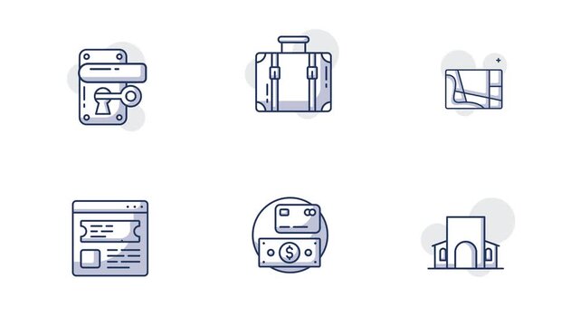 Icons of travel and technology.