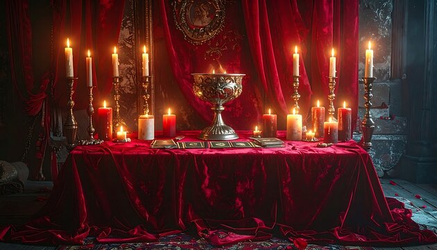 Mystical ritual setup