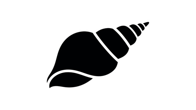 Seashell Conch Shell Silhouette Beach Icon