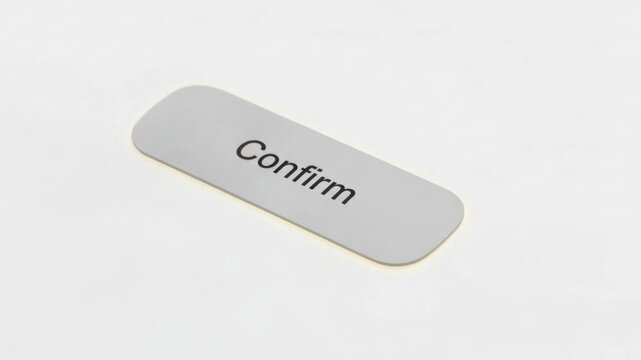 Confirmation Button: An isolated view of a confirm button. The simplicity and minimalism emphasize the message of approval and the action to be taken.