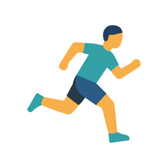 Fototapeta premium Man Running in Athletic Wear Outdoors.