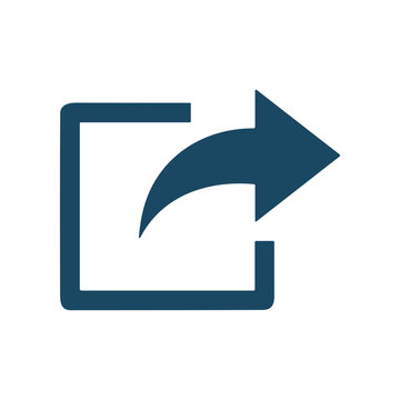 Blue arrow pointing right in box.
