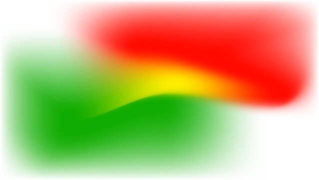 Abstract Red Yellow and Green Tricolor Gradient Background with Smooth Liquid Waves for Pan-African Heritage and National Day Concepts