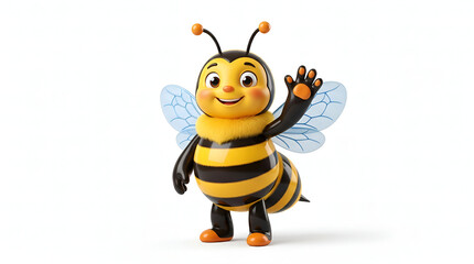Fototapeta premium Bee Mascot with Smiling Expression