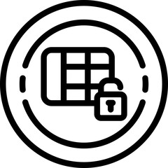 Fototapeta premium Table cells column unlock Icon