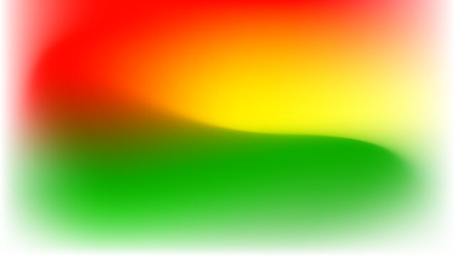 Abstract Red Yellow and Green Tricolor Gradient Background with Smooth Liquid Waves for Pan-African Heritage and National Day Concepts