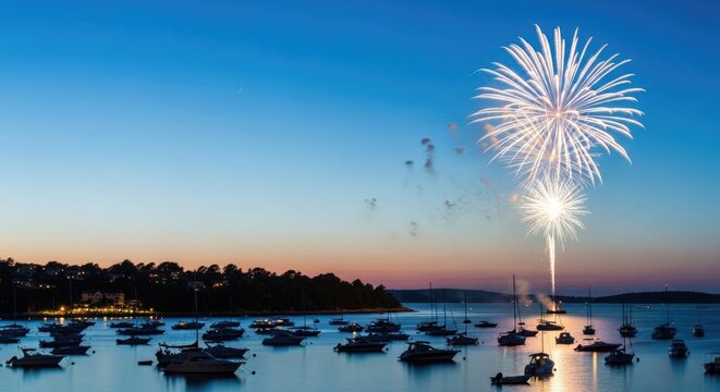 Spectacular 4th of july fireworks display celebrating independence day in the united states