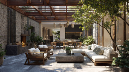 Fototapeta premium Used in real estate marketing to show luxury living Common in architectural visualization (3D renders) Often represents comfort, modern lifestyle, and success.