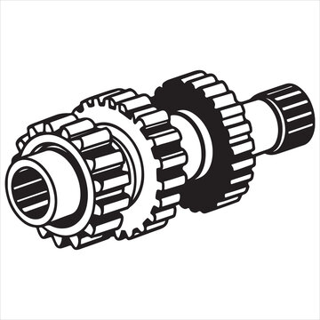 Gearbox Transmission Automotive Mechanical Illustration