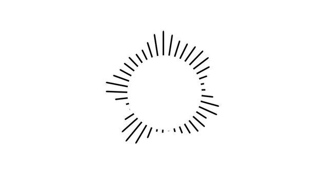 Abstract a beautiful circle music equalizer, audio waves or sound frequency in lines tech and science.circle music equalize, audio waves or sound frequency.