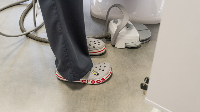 doctor or nurse in crocs, medical shoes