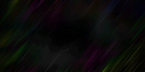 Obraz premium Dark abstract background with colorful streaks of purple green and blue creating a vibrant and energetic textured visual effect