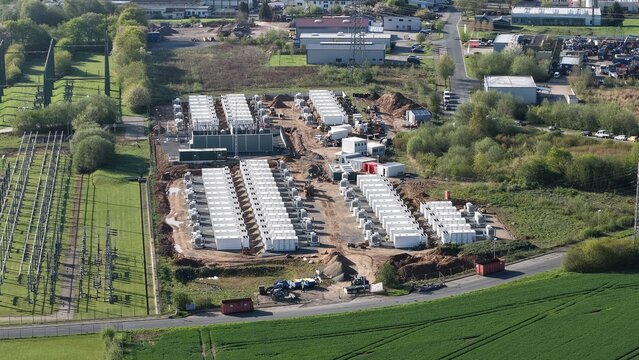 110 kV Substation with Battery Storage Construction Site &ndash; Energy Transition Infrastructure