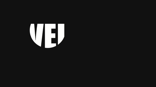 Minimalist animated typography animation