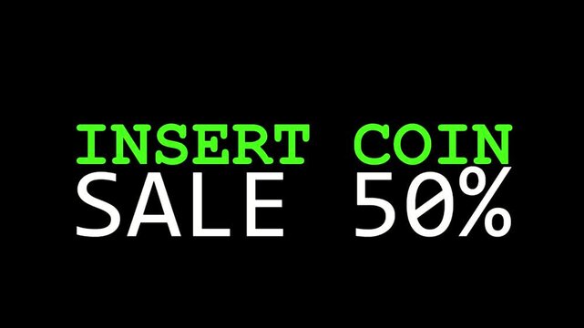 Retro arcade insert coin 50% sale animation