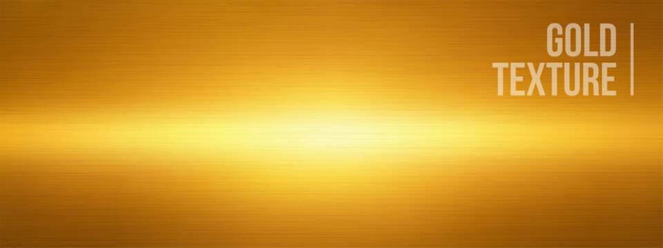 Texture metal gradient with gold brass plate and golden background foil. Color light gradation with plaque card degrade and bright sheet smooth. Brass sign texture with gold glamour frame.