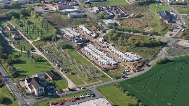 110 kV Substation with Battery Storage Construction Site &ndash; Energy Transition Infrastructure