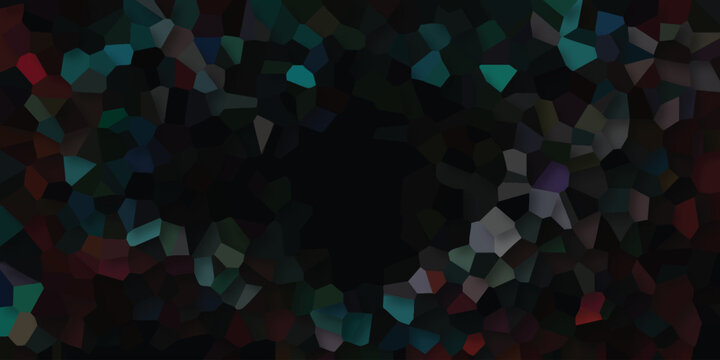 Dark Abstract Geometric Mosaic Pattern with Deep Teal Red and Black Polygonal Shapes background texture