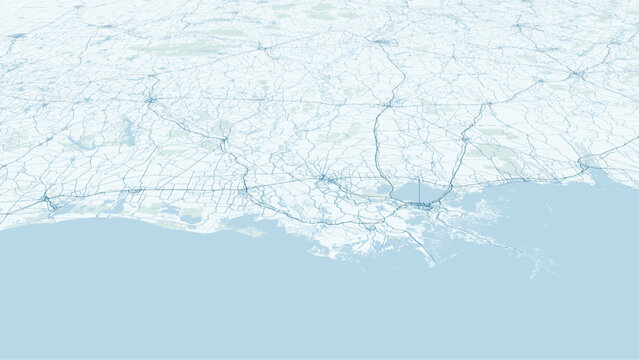 Modern minimalist vector map of Louisiana, USA. High-quality scalable illustration of New Orleans, Mississippi Delta, and Gulf Coast for posters and geographic design.