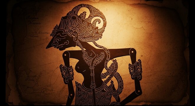 Wayang kulit shadow puppet, traditional Indonesian art