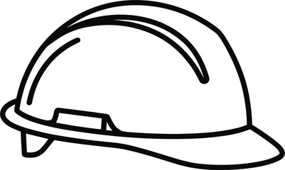 Fototapeta premium Construction safety helmet vector with hard hat protective equipment icon