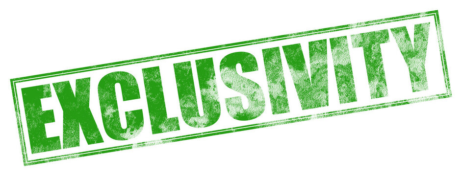 Green exclusivity stamp on white background in grungy distressed texture for business authenticity on Transparent Background