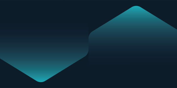 Abstract dark background with smooth teal geometric hexagon shapes and soft gradient lighting for professional business presentation