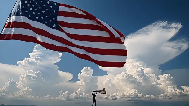 Usa memorial day, honoring fallen soldiers with american flag and flowers honor patriotic remembrance veterans military