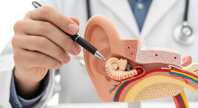 Detailed scientific model of the human inner ear anatomy