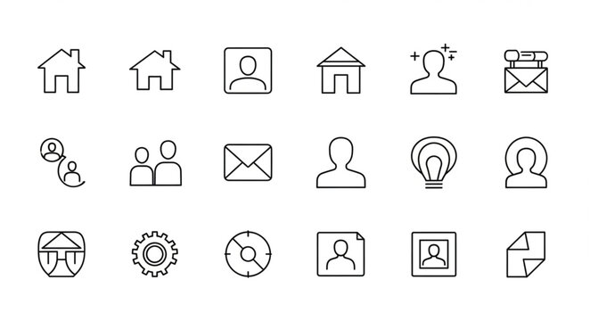 Collection of various business icons.