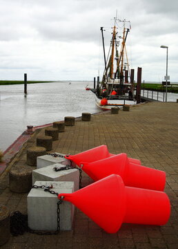 buoys in the harbor