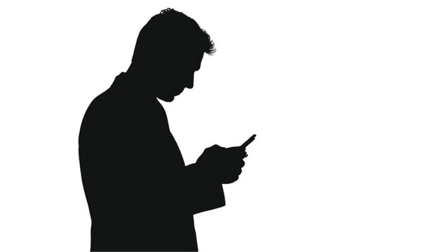 Businessman looks down at his mobile device to check important messages, showcasing a modern professional engaged in digital communication during his busy workday within a corporate setting today.