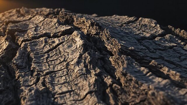 Close up textured cracked dry earth surface, arid landscape with dramatic lighting and shallow depth of field, abstract background for environmental themes