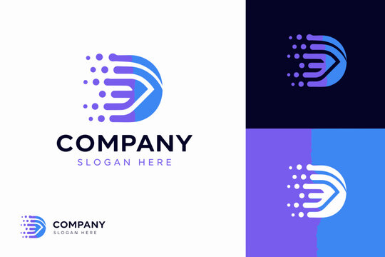 Dynamic digital 's' logo concepts for tech or data companies