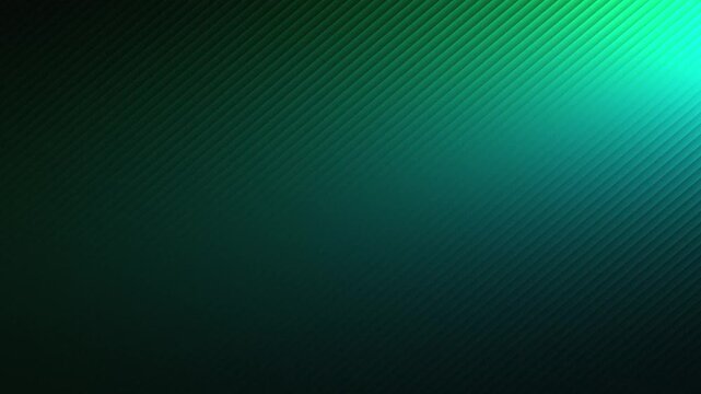 Dark teal gradient neon texture with diagonal stripes and glowing deep blue green light effects motion background