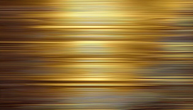 luxurious gold metal texture smooth gradient and horizontal lines pattern