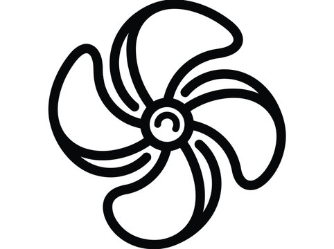 Ship Propeller Icon Marine Engine Boat Propulsion Symbol