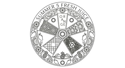 Fototapeta premium Summer 5 Fresh Juice Recipes for Instant Refreshment