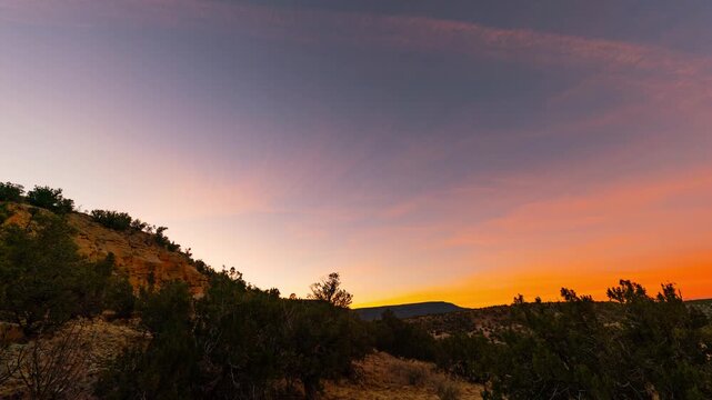 Timelapse of sunrise at El Malpais National Monument in New Mexico, USA