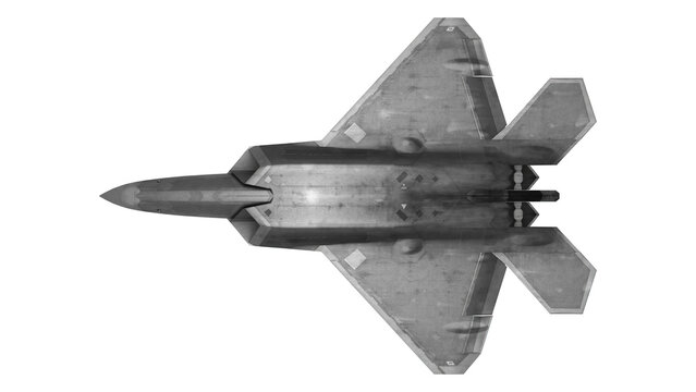 f 22 jet fighter isolated on transparent background