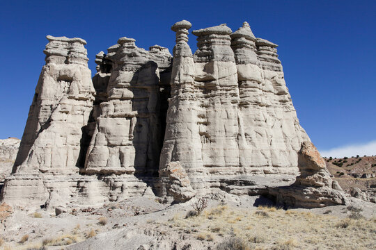 White sandstone cliffs at Plaza Blanca near Abiquiu New Mexico