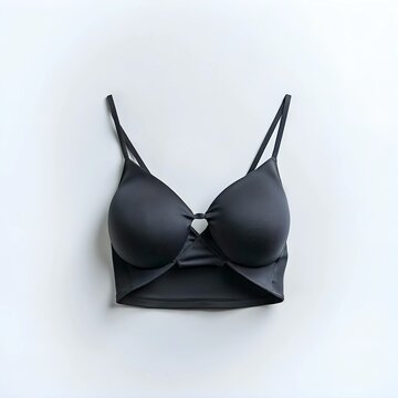 A black bustier isolated on a white background for fashion and beauty