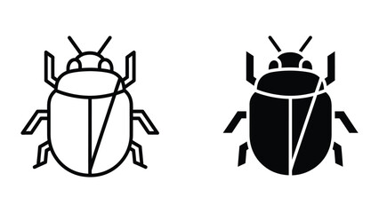 Black and white ladybug beetle vector illustration © Jahidul